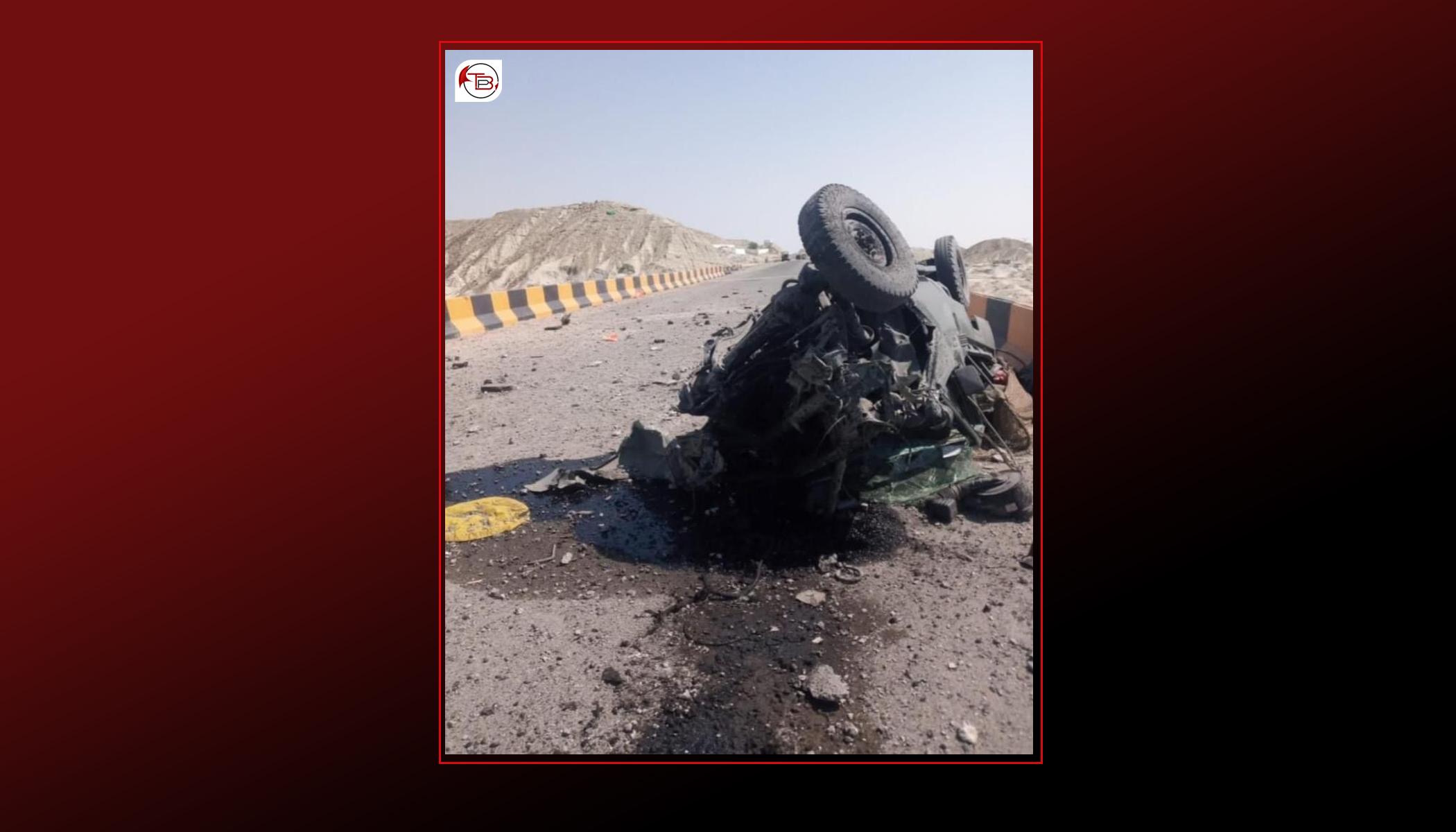 گوادر ئٹ پاکستانی لشکر آ بم تراک، گاڑی بُھس
