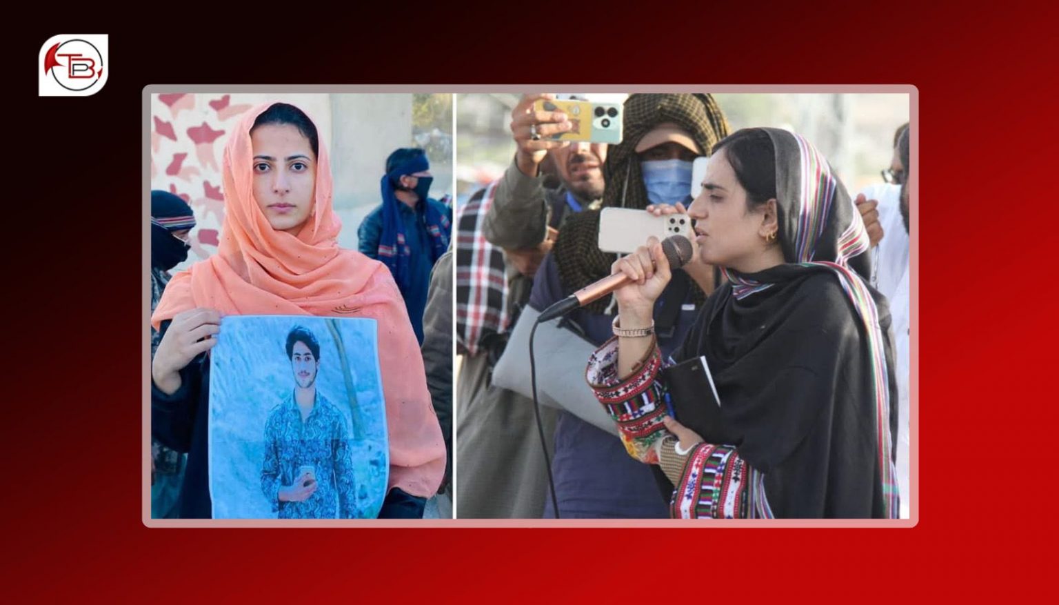ڈاکٹر ماہ رنگ بلوچ و بیبو بلوچ نا نظر بندی ٹی پین 30 دے نا ودکی